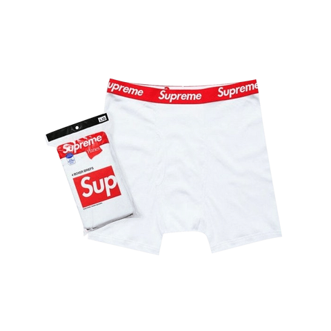 Supreme®/Hanes® Boxer Briefs (4 Pack) White