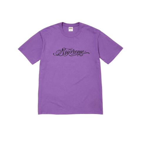 Supreme Script Tee Purple