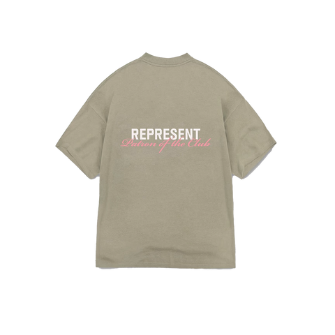 Represent Patron Of The Club T-Shirt Khaki/Pink