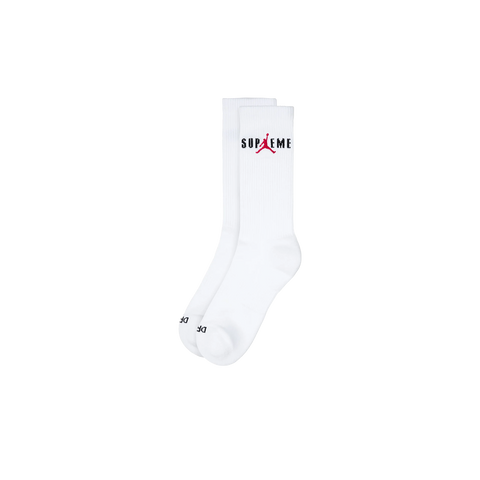 Supreme x Jordan Crew Socks (2 Pack) White