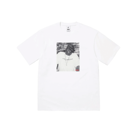 Supreme x Jordan Biggie S/S Top White