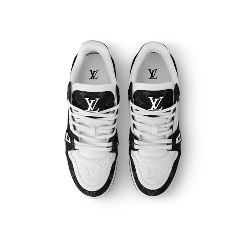 Louis Vuitton Monogram Denim Trainer Black White