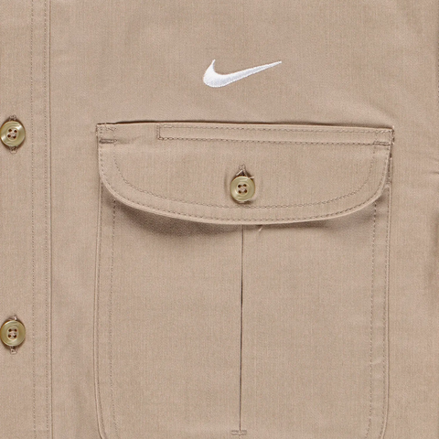 Nike SB Woven Skate Long-Sleeve Button Up Khaki