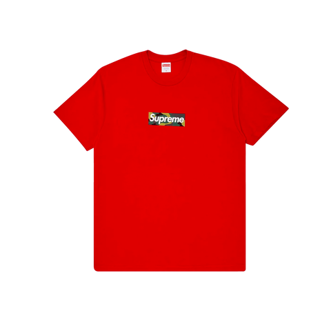 Supreme red box logo shirt sales