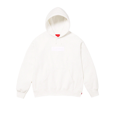 Supreme red on white box logo hoodie hotsell