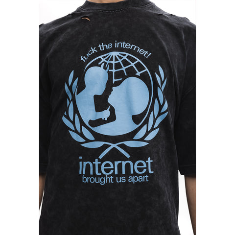 FUCK THE INTERNET! "UNICEF" LOGO WASHED TEE