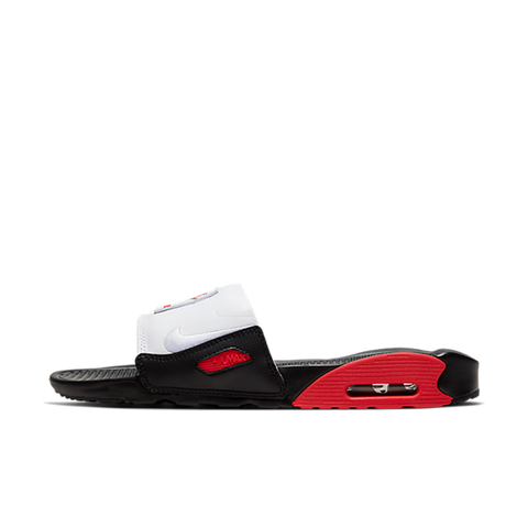 Nike Air Max 90 Slide Black White Chile red