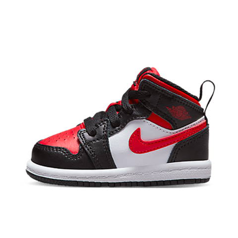 Nike Air Jordan 1 Mid Black Fire Red (TD)