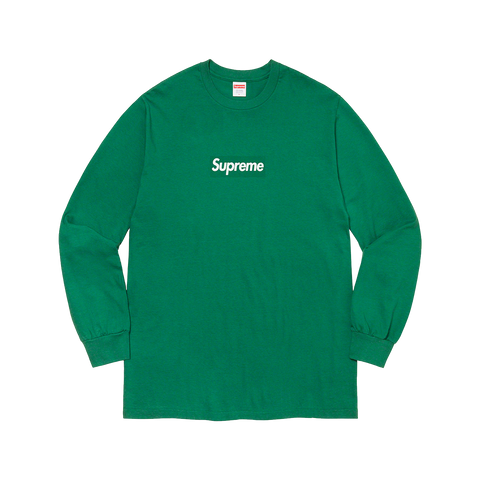 T-shirt Supreme Box Logo L/S vert foncé