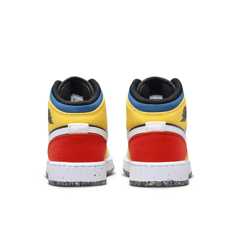 Nike Air Jordan 1 Mid Multi-Color Canvas (GS)