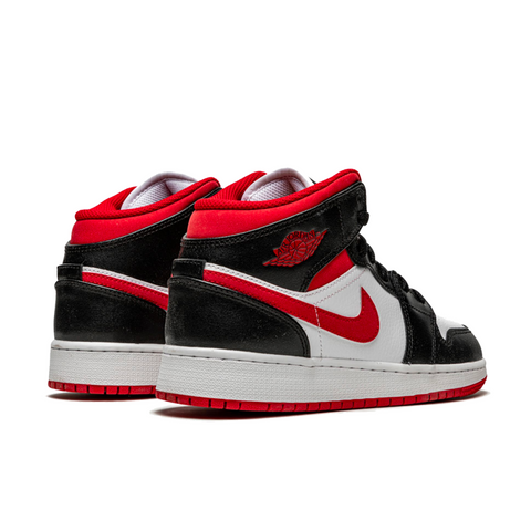 Nike Air Jordan 1 Mid Black Gym Red (GS)