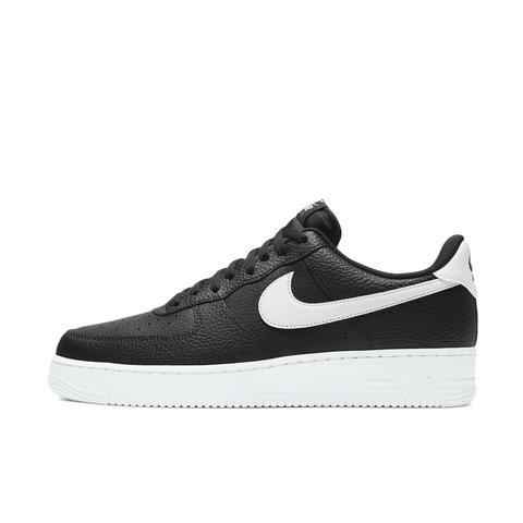Nike Air Force 1 Black Pebbled Leather